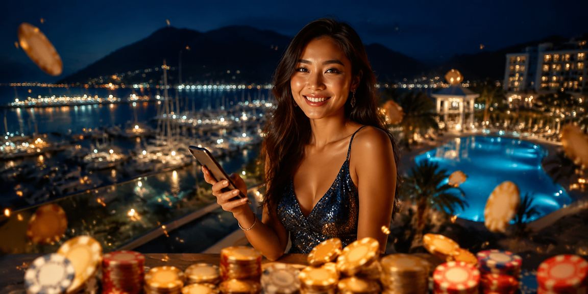 Penggemar slot Langkawi menikmati permainan kasino mudah alih di tepi pantai