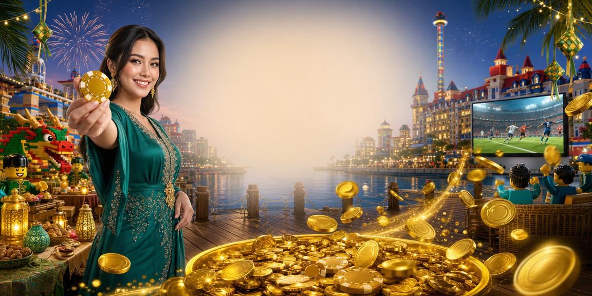 Suasana perayaan Hari Raya di Malaysia dengan aktiviti pertaruhan dalam talian yang selamat